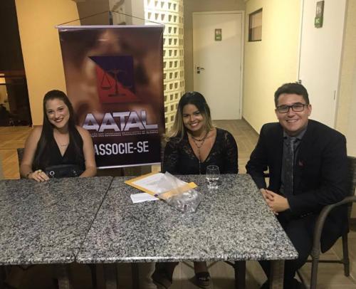 Mesa de informações e filiações da AATAL no II Encontro da Jovem Advocacia de Santana do Ipanema.